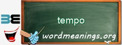 WordMeaning blackboard for tempo